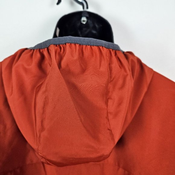 All In Motion Men Jacket Size Small Lightweight Water Repellent Rust/Orange Zip - Picture 5 of 12